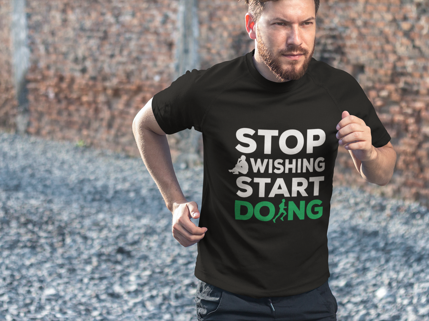 Stop Wishing Start Doing Short-Sleeve Unisex T-Shirt